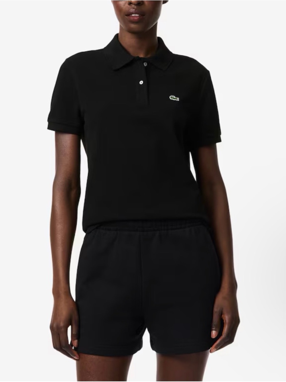 Lacoste Black Short-Sleeve Piqué Polo, Women’s, Size M (38), NWOT
